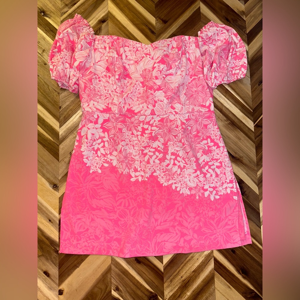 Lilly Pulitzer NWT WINOLA OFF THE SHOULDER ROMPER Sz16 SHADOW DANCER ENGINEER